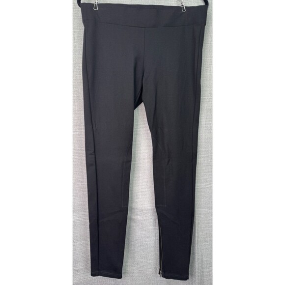 CAbi Pants - Cabi Leggings Womens Medium Elastic Pull On Ankle Zip Riding #196 Midtown Ponte